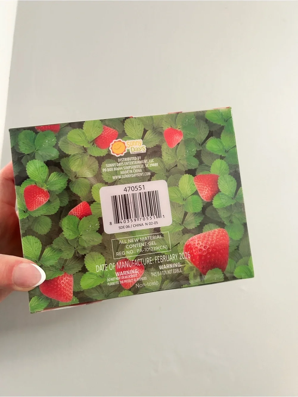 Jumbo Squeeze Strawberry Squishy Toy NIB Giant Fidget